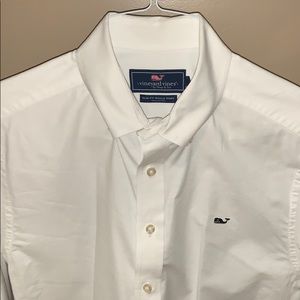 Mens Vineyard Vines White Dress Shirt Slim Fit